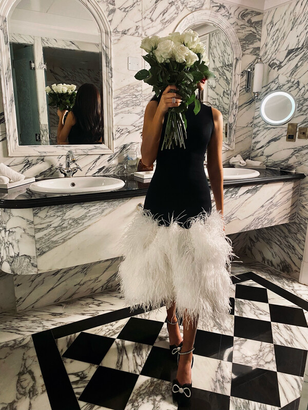 Black Feather Dress