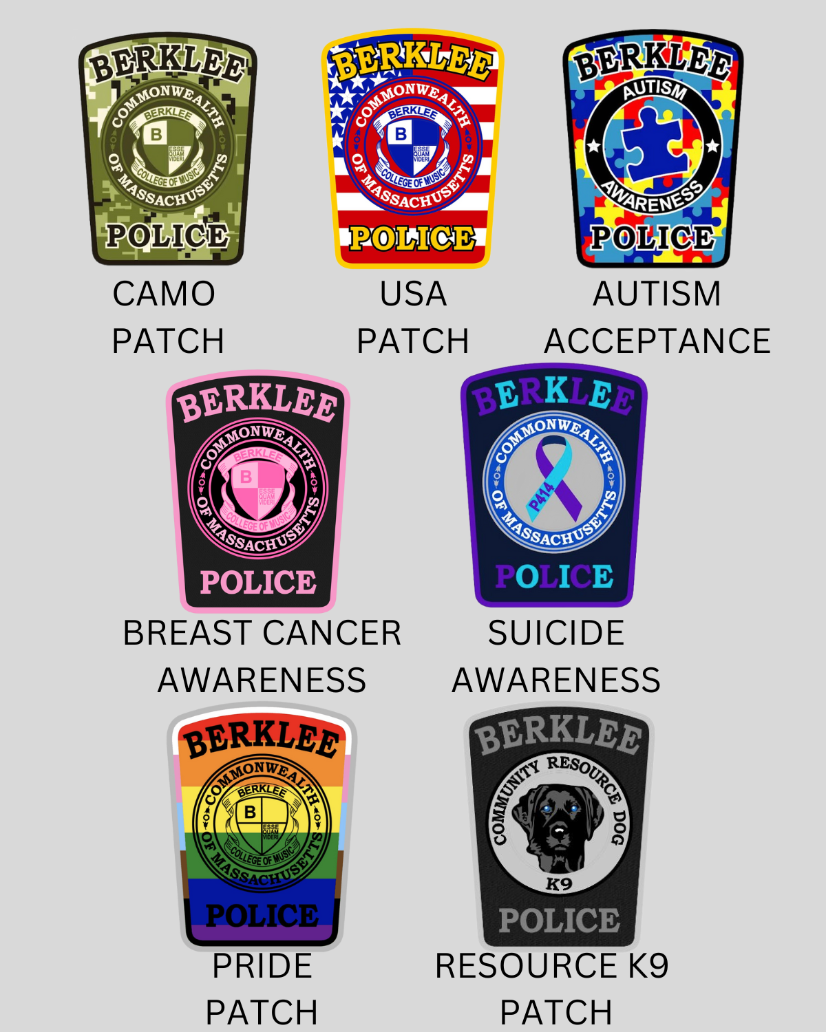 Patches for a Cause - Indicate your Patch Choice