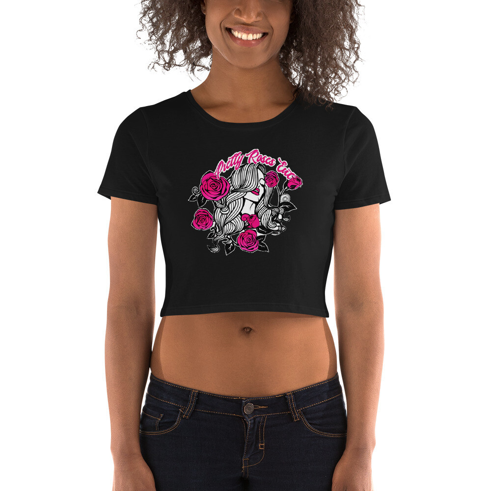 Pretty Roses Black Tank