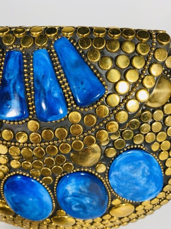 Golden blue Clutch