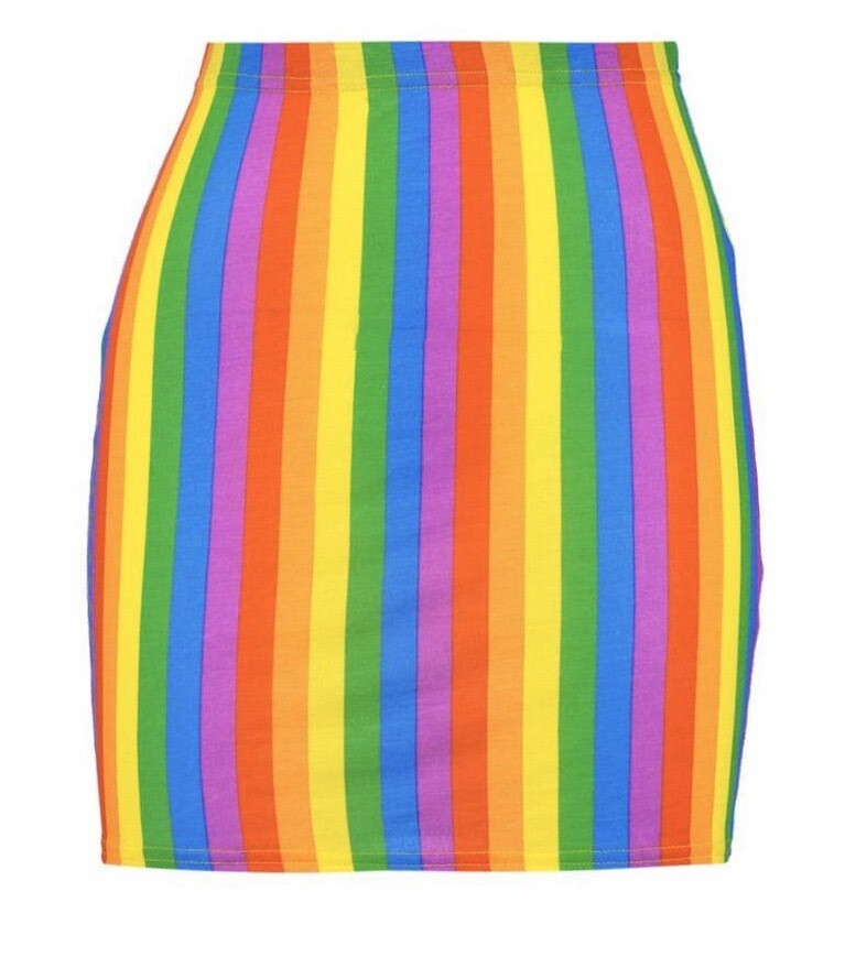 Rainbow mini skirt