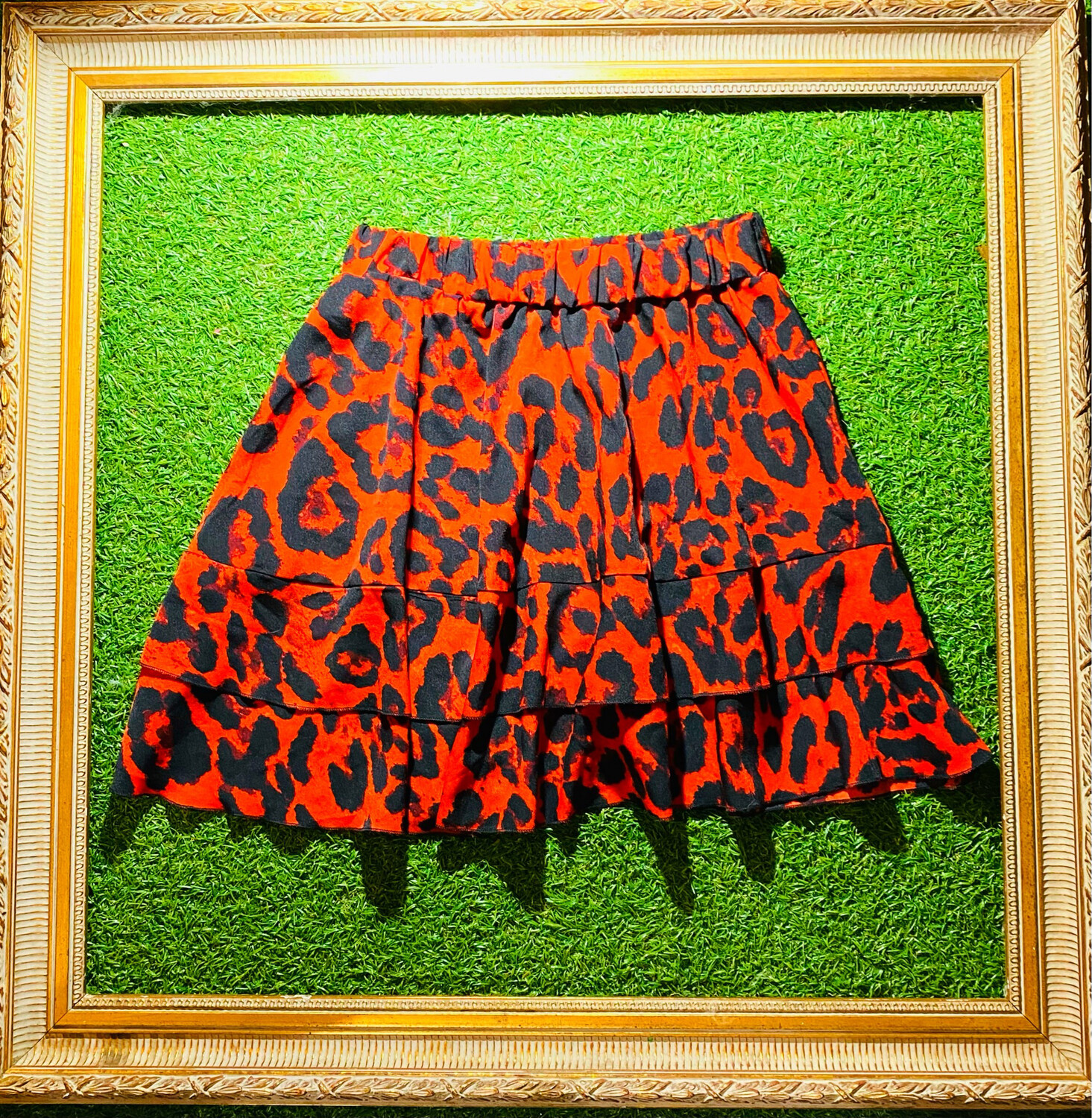 Roja. Animal print skirt