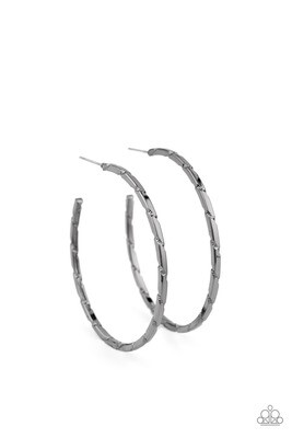Unregulated-Black Hoop Earrings
