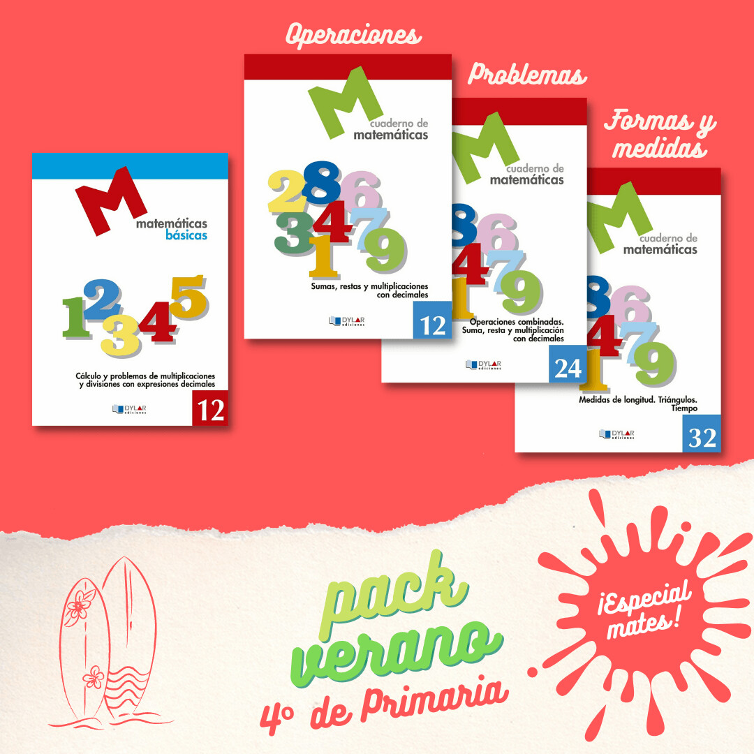 Pack especial matemáticas - 4º curso