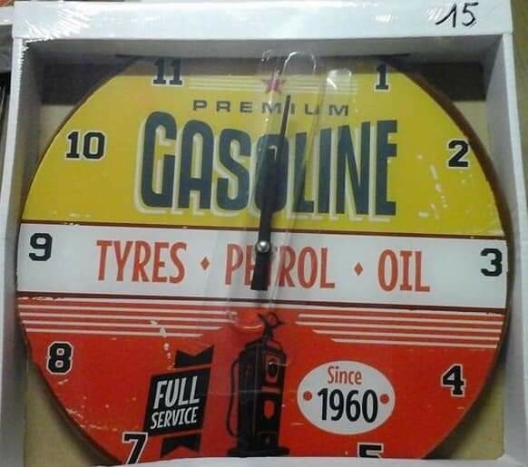 Horloge gasoline