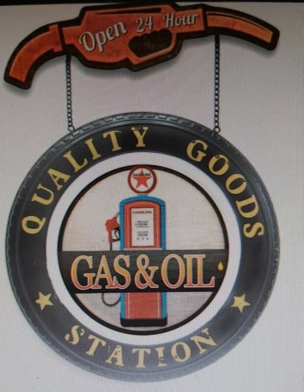 Enseigne non lumineuse gas &amp; oil