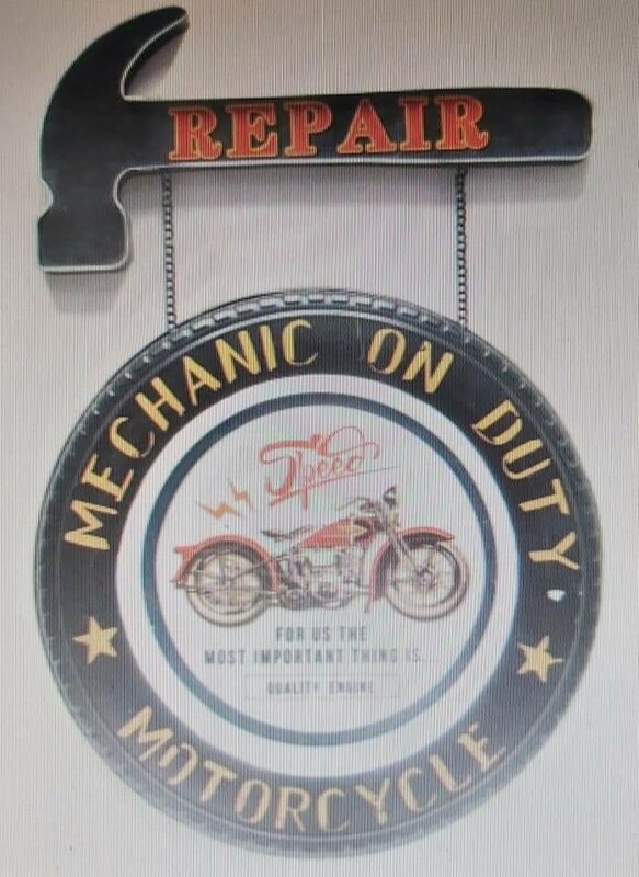Enseigne non lumineuse motorcycle