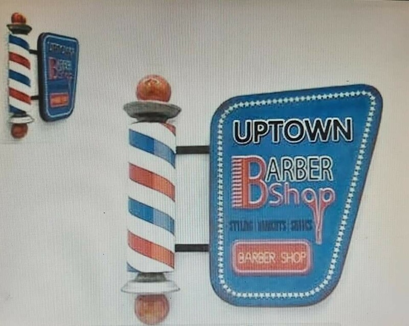 Enseigne non lumineuse barber shop