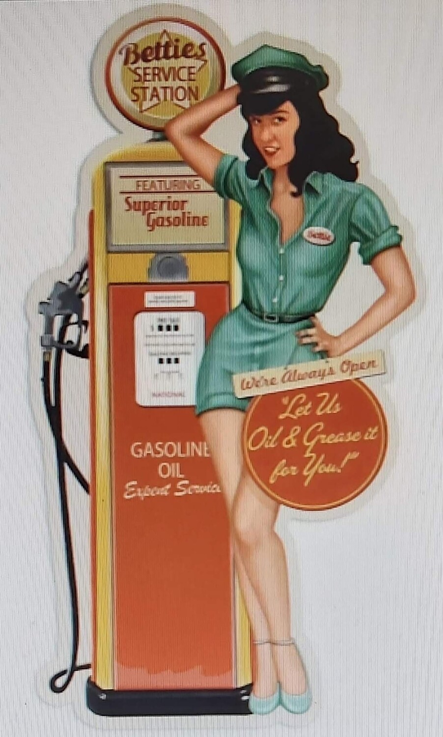 garage pin&#39;up avec pompe betties service station