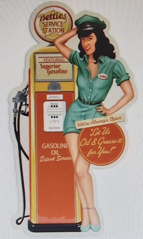 garage pin&#39;up avec pompe betties service station