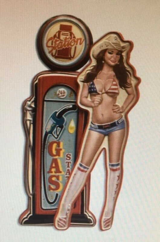 garage pin&#39;up avec pompe gas station