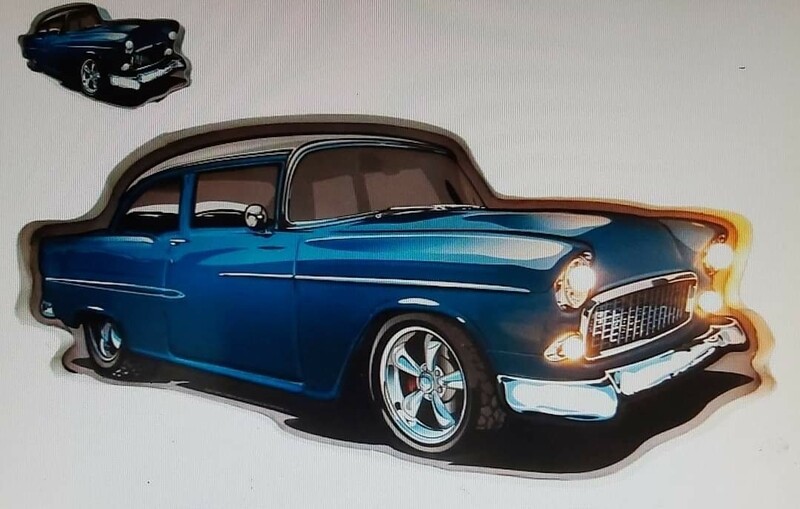 garage voiture buick bleue