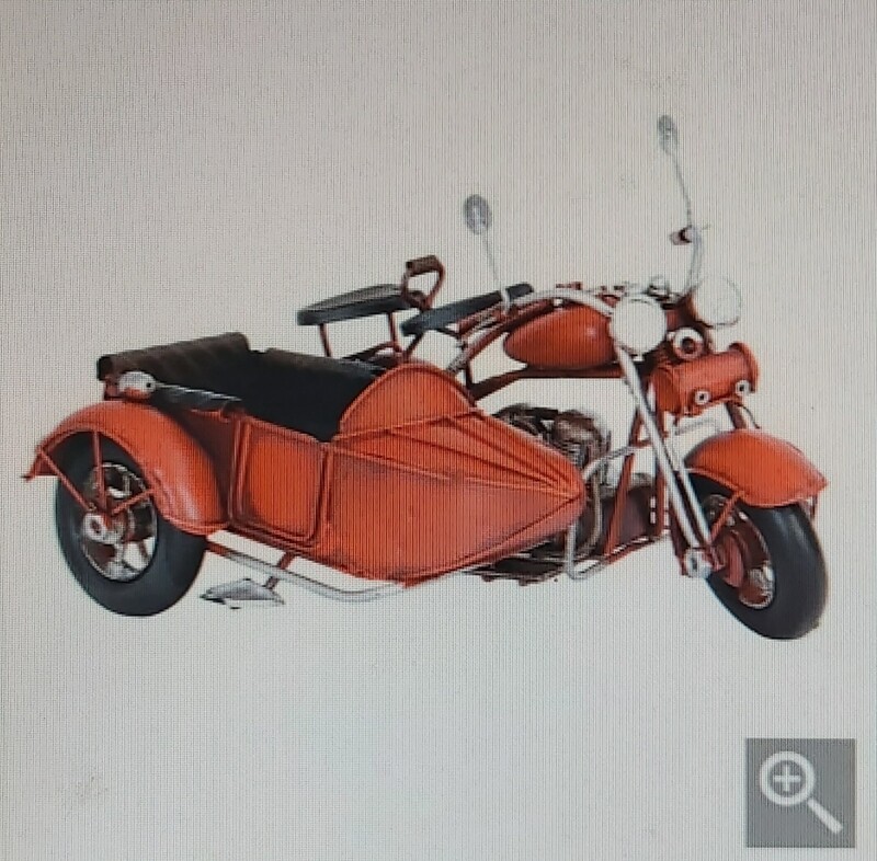moto Side-car rouge