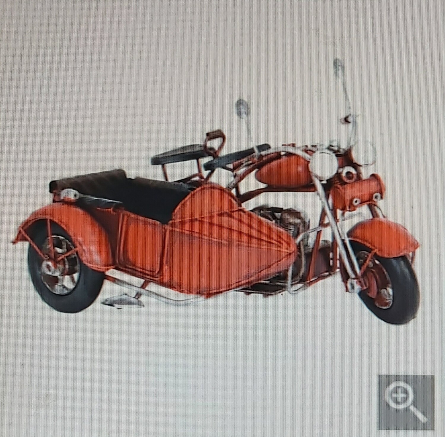 moto Side-car rouge