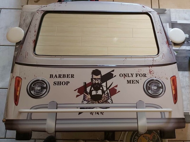 Porte serviette barber et son miroir
