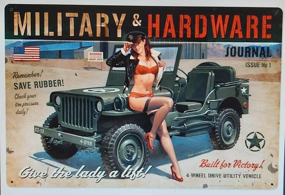 militaire jeep willys pin&#39;up 
