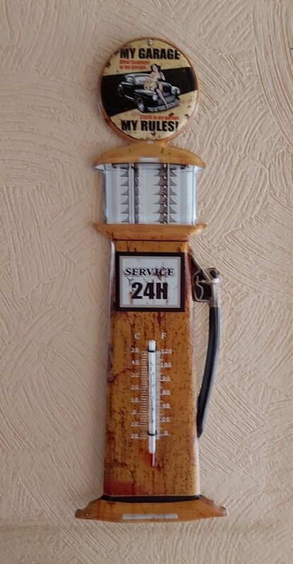 Thermomètre pompe jaune