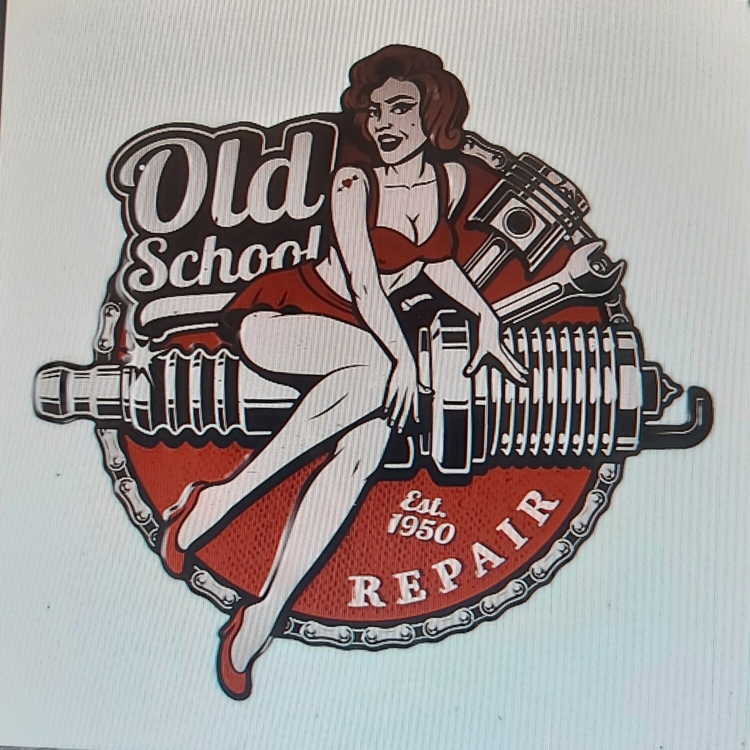 Old school pin&#39;up bougie garage