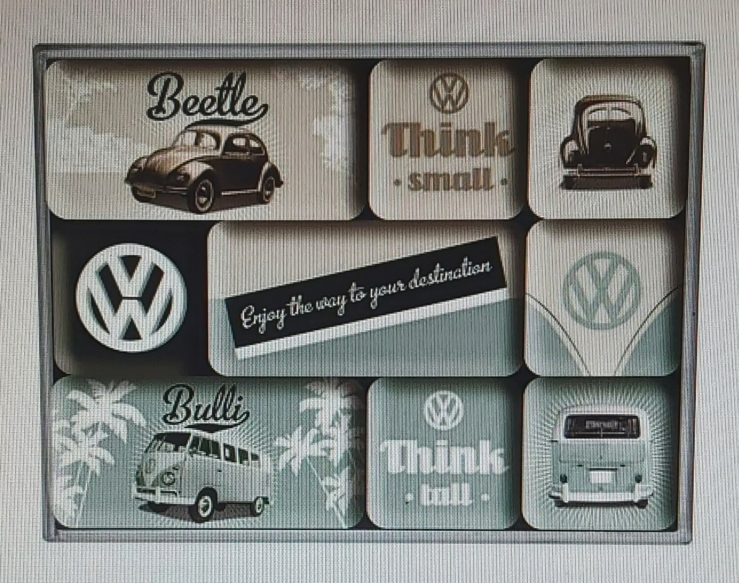Boîte de 9 aimants vw