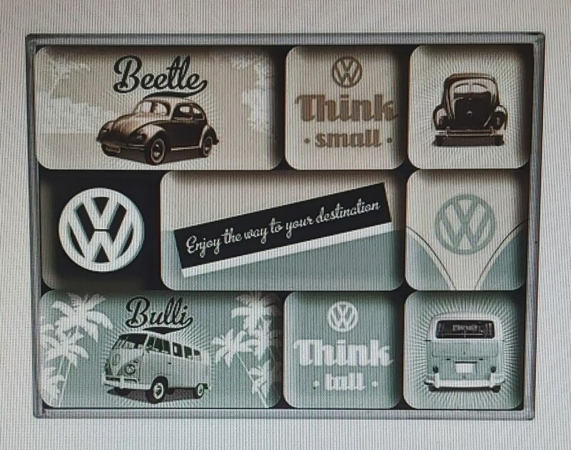 Boîte de 9 aimants vw