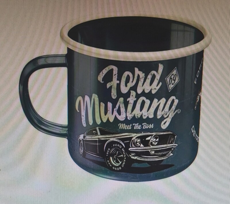 Mug émaillée licence Mustang