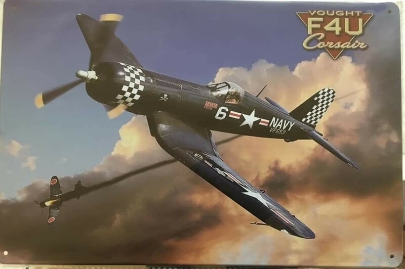 Plaque avion F4U corsair navy