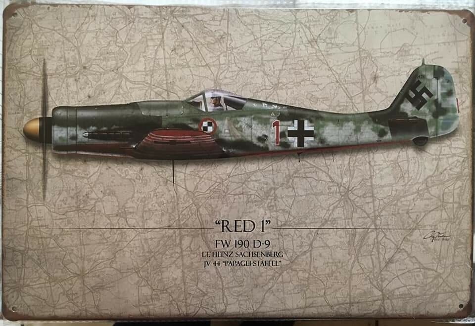Plaque avion militaire red 1