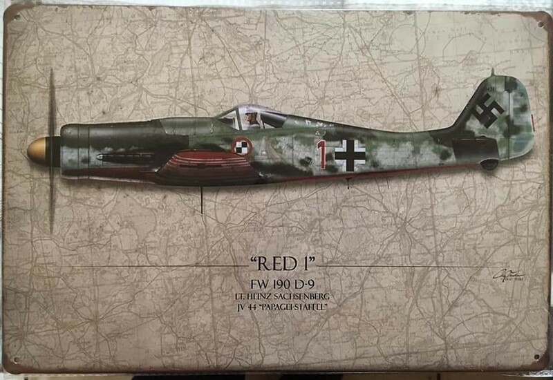 Plaque avion militaire red 1