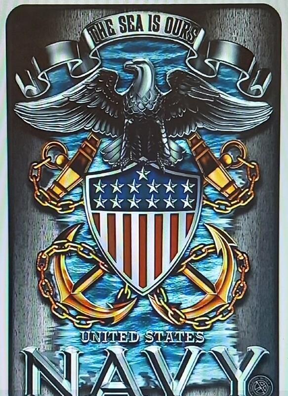 Plaque navy