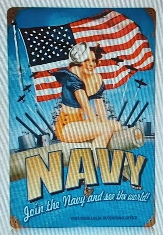 Plaque navy