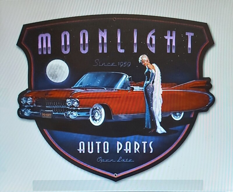 Plaque garage moonlight