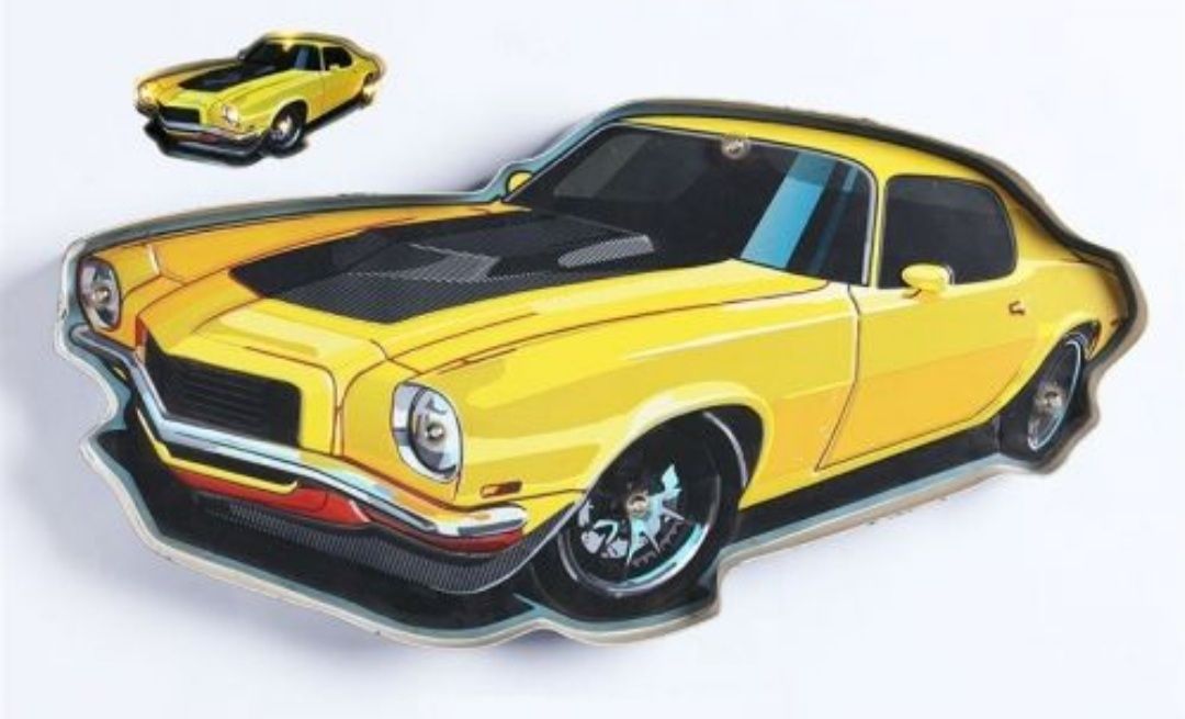 garage voiture camaro jaune et noir