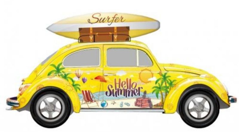 vw cox jaune