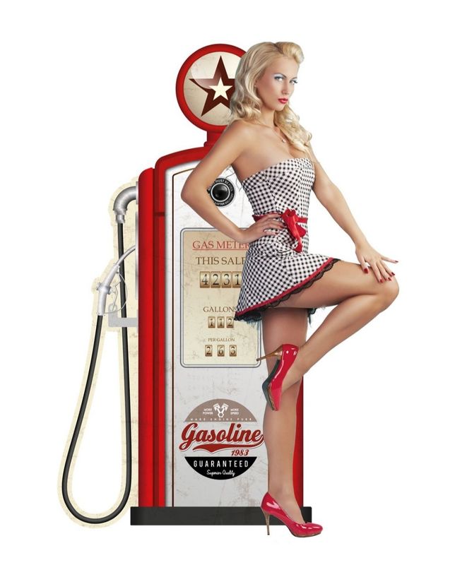 garage pompe gasoline pin-up