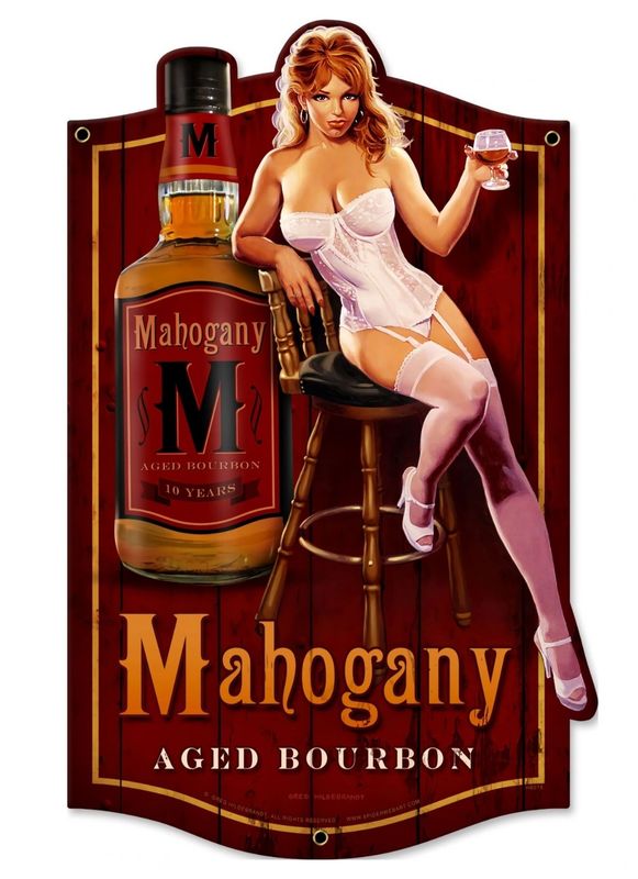 Plaque pin&#39;up bourbon
