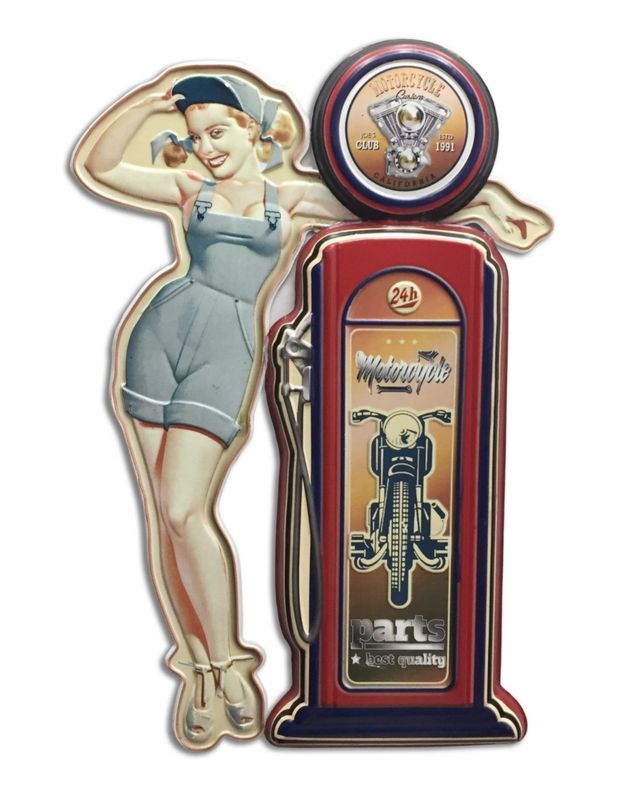 garage pin&#39;up avec pompe motorcycle
