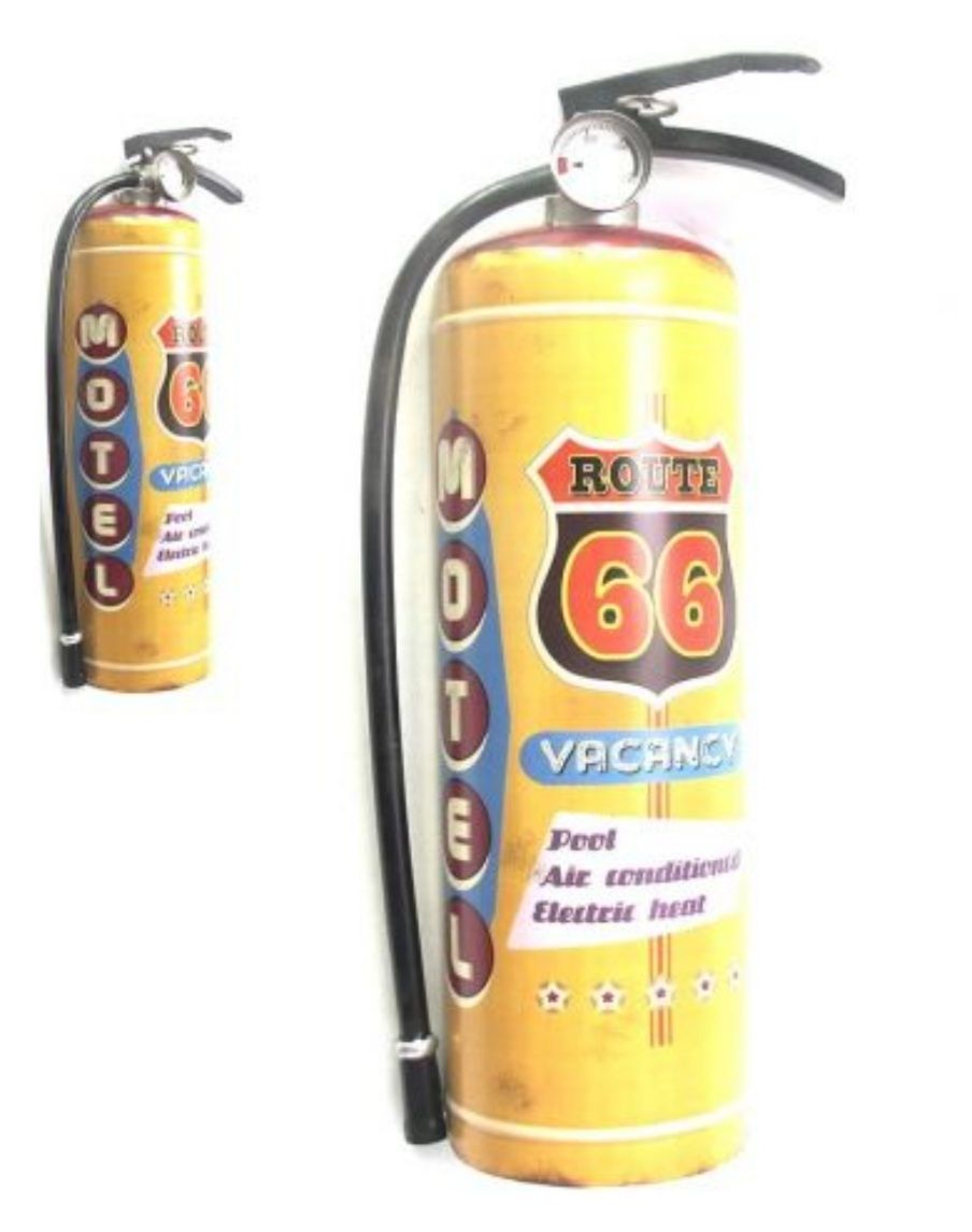 Extincteur jaune déco RT66 motel