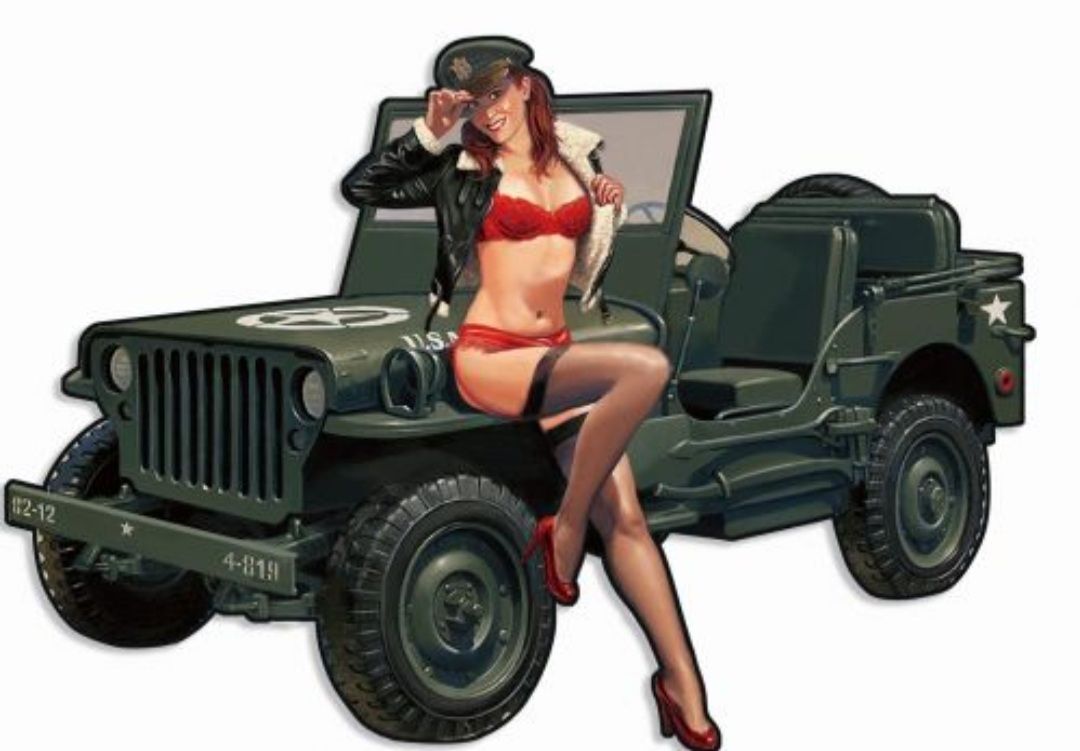 jeep willys militaire pin&#39;up