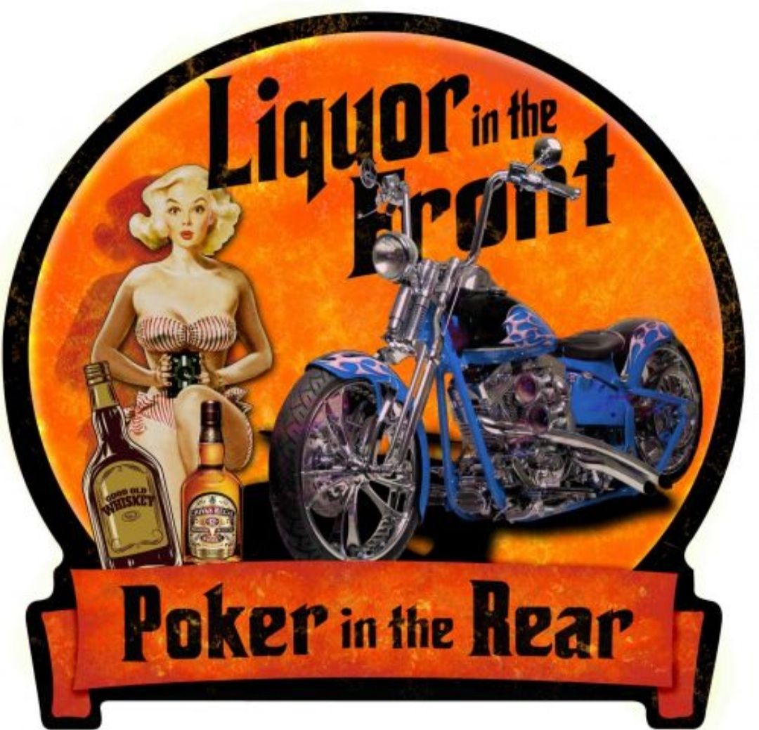 moto pin&#39;up liquor (alcool)