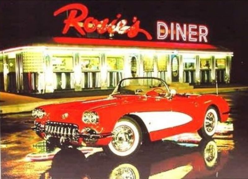 voiture rosies diner (Chevrolet Corvette 1957)