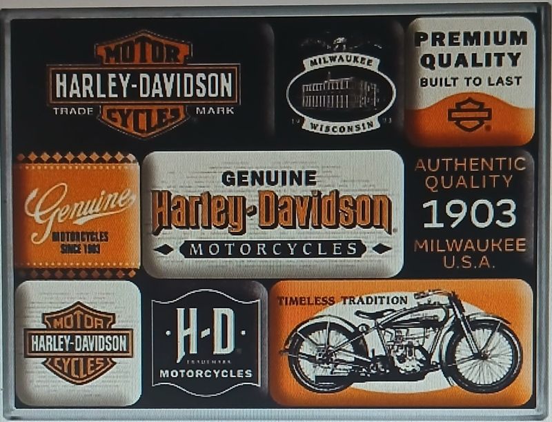 Boîte de 9 aimants harley-Davidson