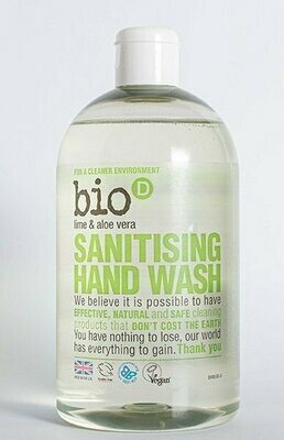 Bio-D Sanitising Hand Wash Lime & Aloe Vera 500 ml
