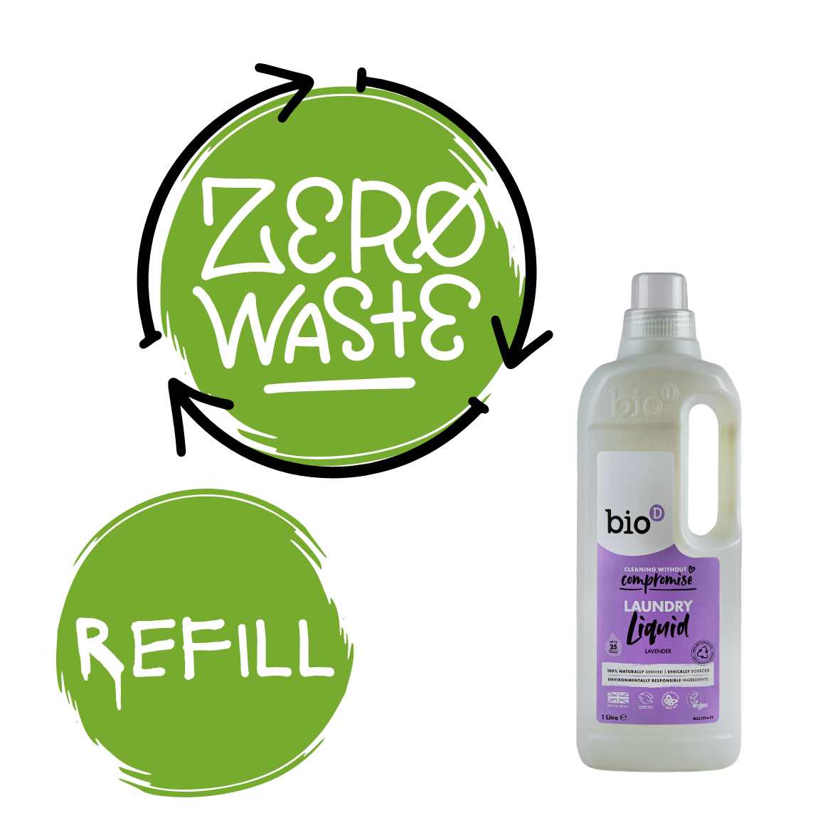 Bio-D Lavender Laundry Liquid 1L REFILL
(44p per 100ml)