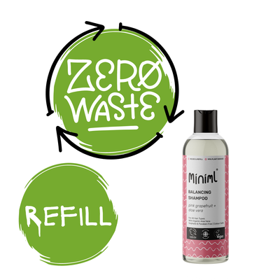 Miniml Pink Grapefruit and Aloe Vera Shampoo 500 ml REFILL
(70p per 100 ml)