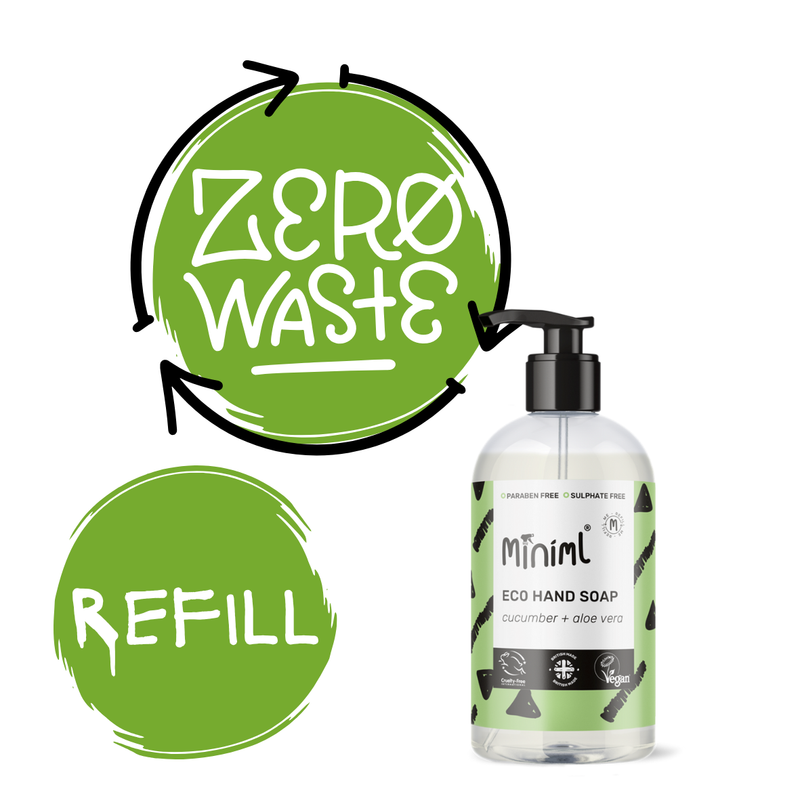 Miniml Hand Soap Cucumber & Aloe Vera 500 ml REFILL (58p per 100 ml)