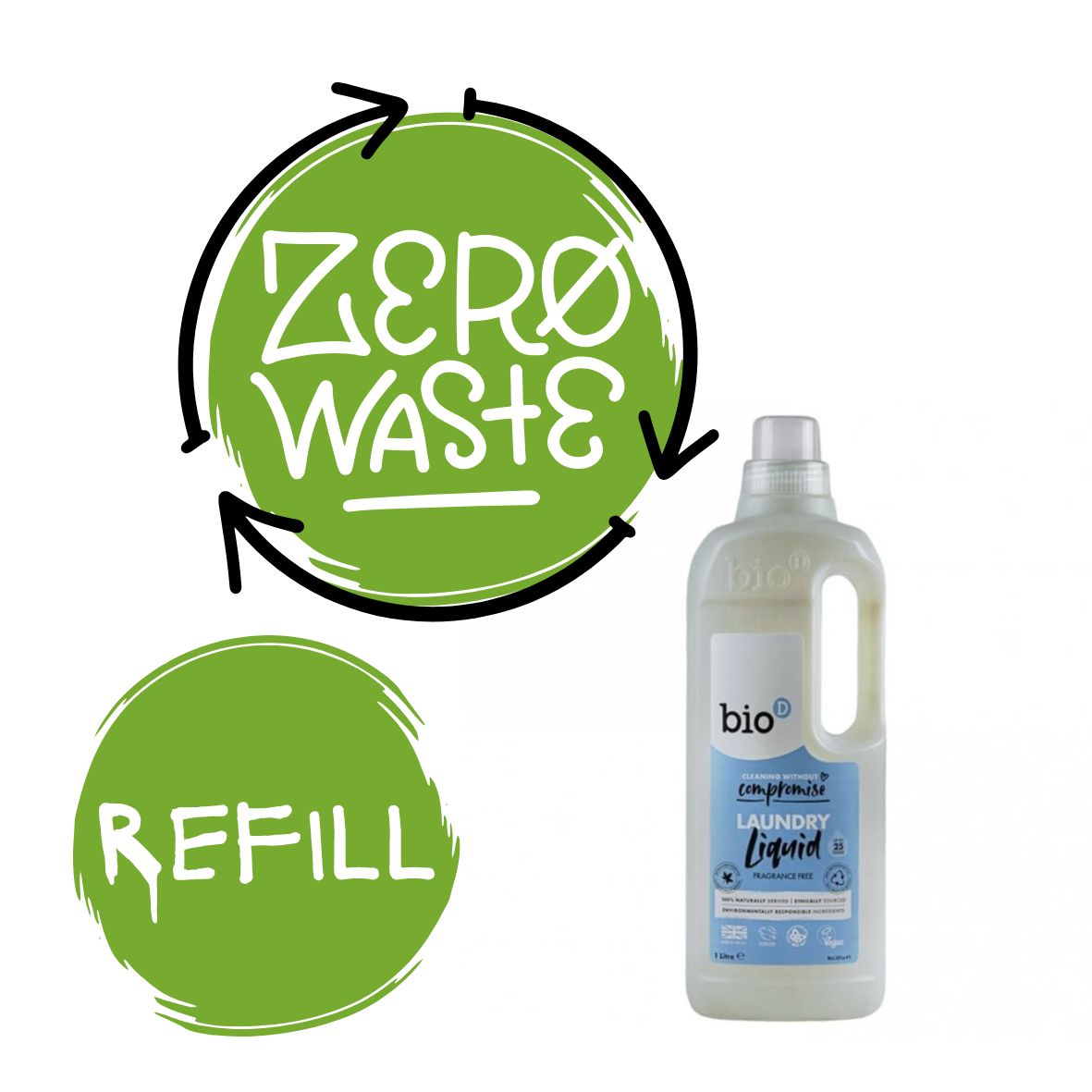 BioD Fragrance Free Washing Up liquid 750 ml REFILL (26p per 100 ml)