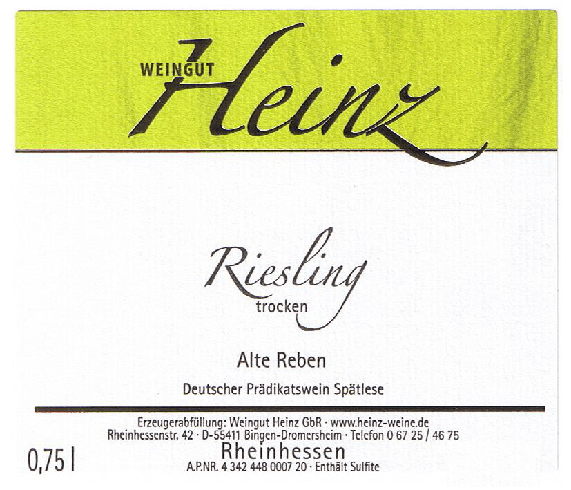 2021 Riesling "Alte Reben" Spätlese Trocken