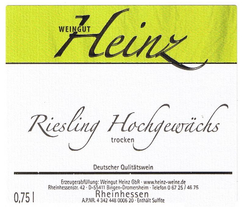 2025 Riesling Hochgewächs trocken 2025 Riesling Hochgewächs trocken