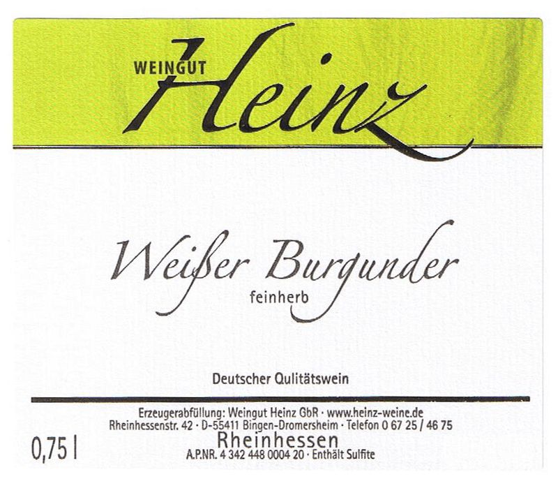 2025 Weißer Burgunder feinherb 2025 Weißer Burgunder feinherb