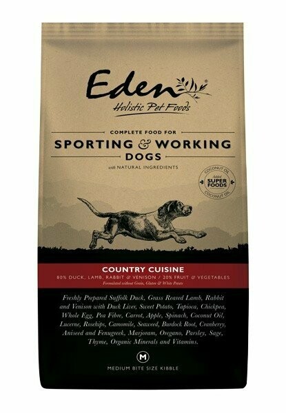 Eden Country Cuisine Sporting & Working Dog 15 Kg Medium Kibble